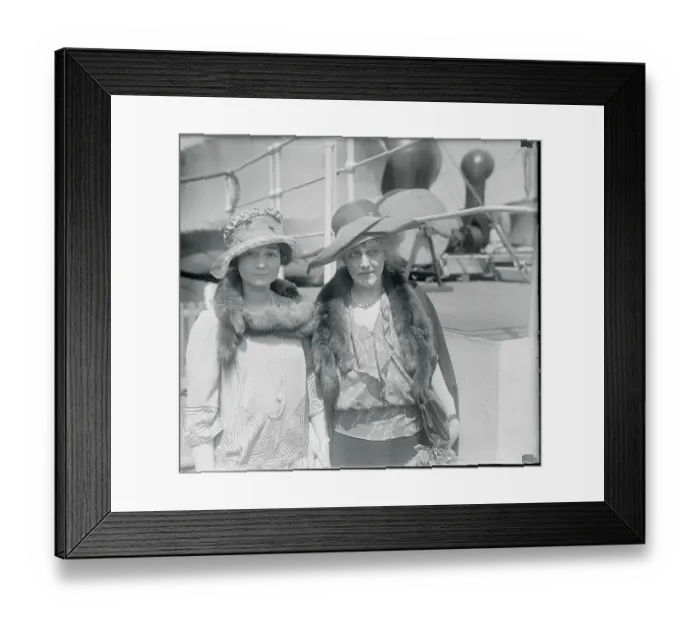 Framed Print : Miriam and Oliver Harriman Aboard Tuscania Framed Print : Miriam and Oliver Harriman Aboard Tuscania