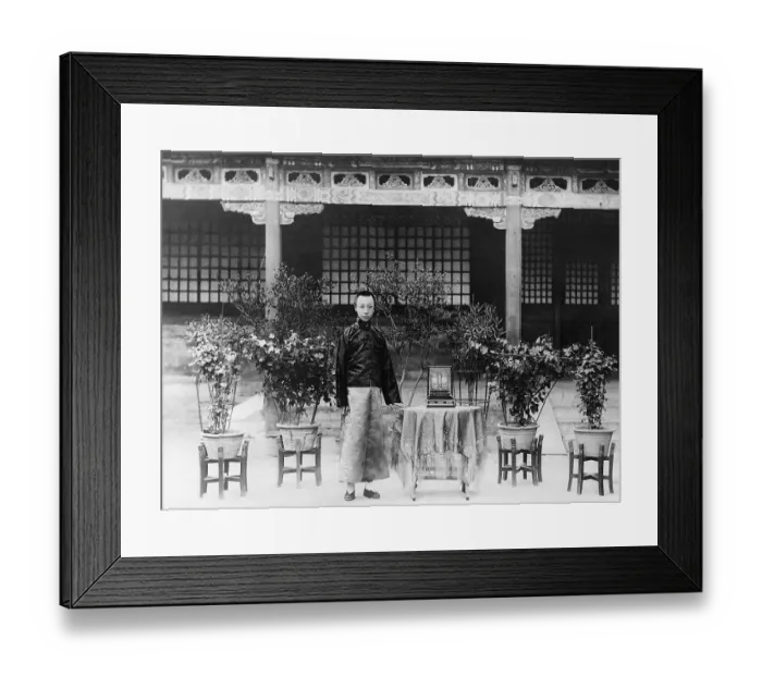 Framed Print : Pu Yi Standing in Courtyard Framed Print : Pu Yi Standing in Courtyard