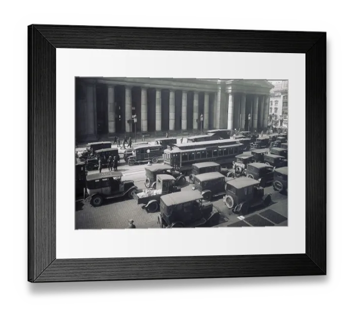 Framed Print : Traffic in Front of Penn Station Framed Print : Traffic in Front of Penn Station