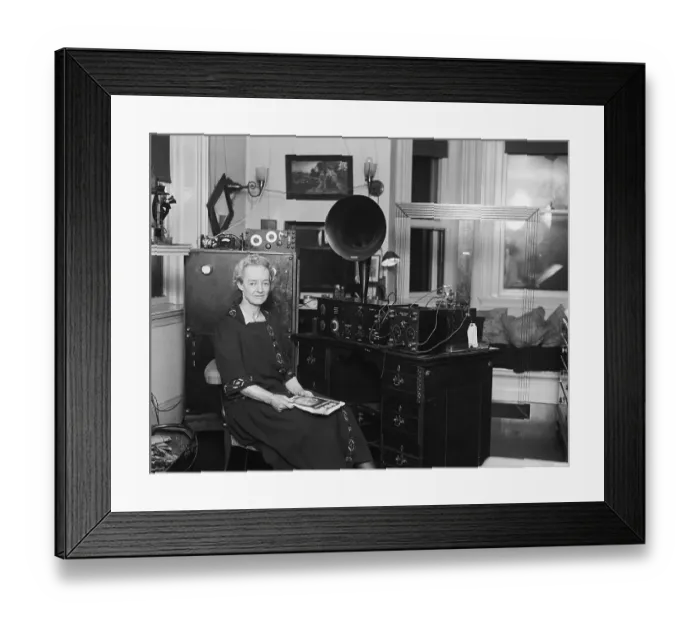 Framed Print : Woman, Tennis Pro Turned Ham Radio Operat Framed Print : Woman, Tennis Pro Turned Ham Radio Operat