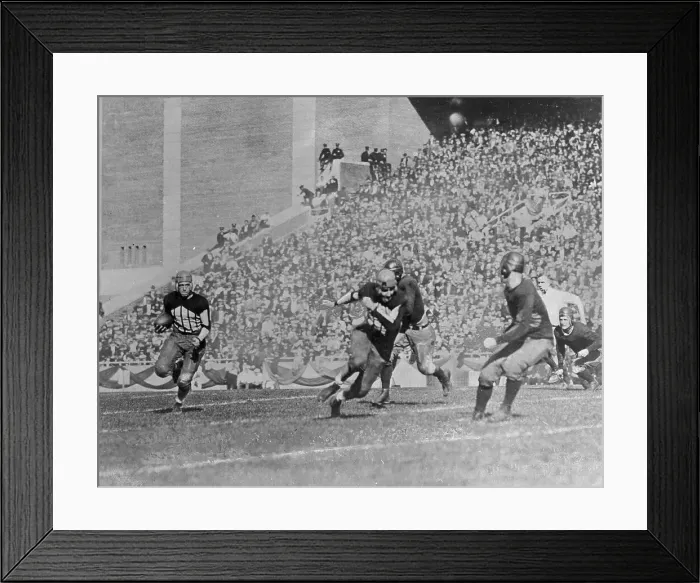Framed Print : Red Grange Running for Goal Line