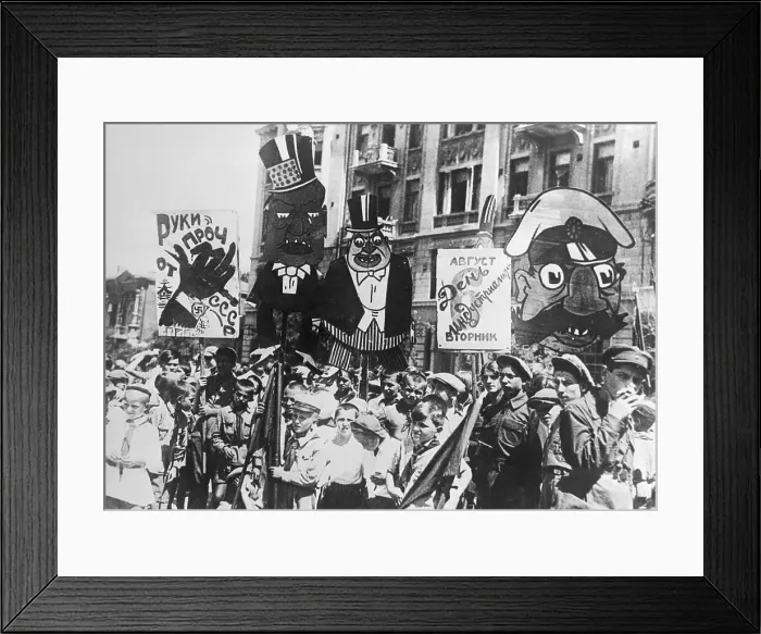Framed Print : Children Marching in Propaganda Parade