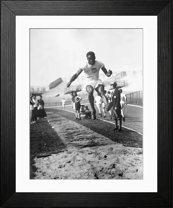 Framed Print : American Hubbard Wins Olympic Long Jump Framed Print : American Hubbard Wins Olympic Long Jump