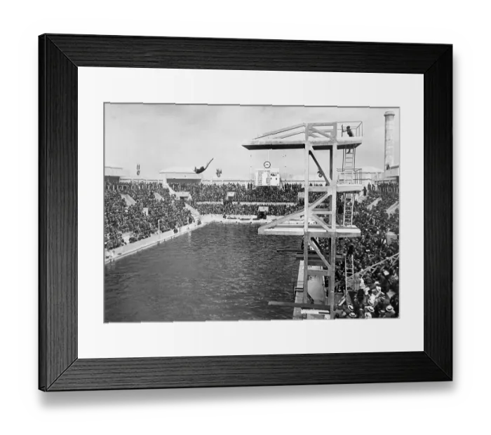 Framed Print : American Diver Winning Gold Medal Framed Print : American Diver Winning Gold Medal