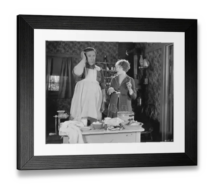 Framed Print : Phyliss Haver Giving William S. Hart Pointers