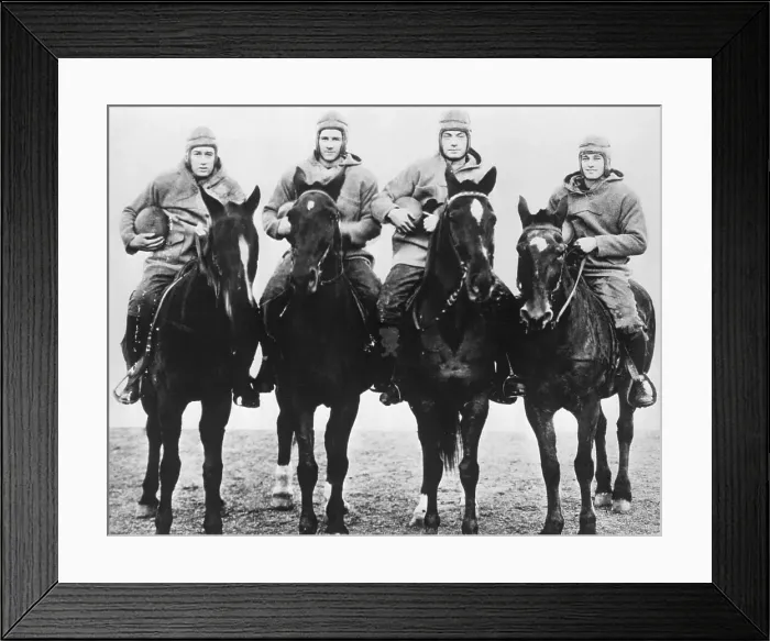 Framed Print : Notre Dame's Four Horsemen of Football Framed Print : Notre Dame's Four Horsemen of Football