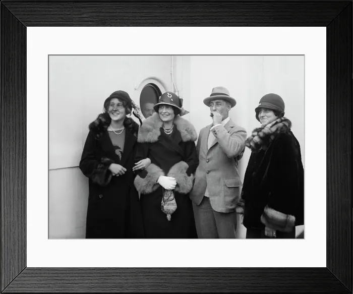 Framed Print : Group Of Socialites Arriving From Abroad Framed Print : Group Of Socialites Arriving From Abroad