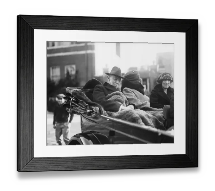 Framed Print : Woodrow Wilson With Family In Automobile Framed Print : Woodrow Wilson With Family In Automobile