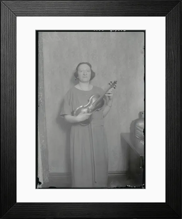 Framed Print : Rumanian Girl Holding Her Violin Framed Print : Rumanian Girl Holding Her Violin