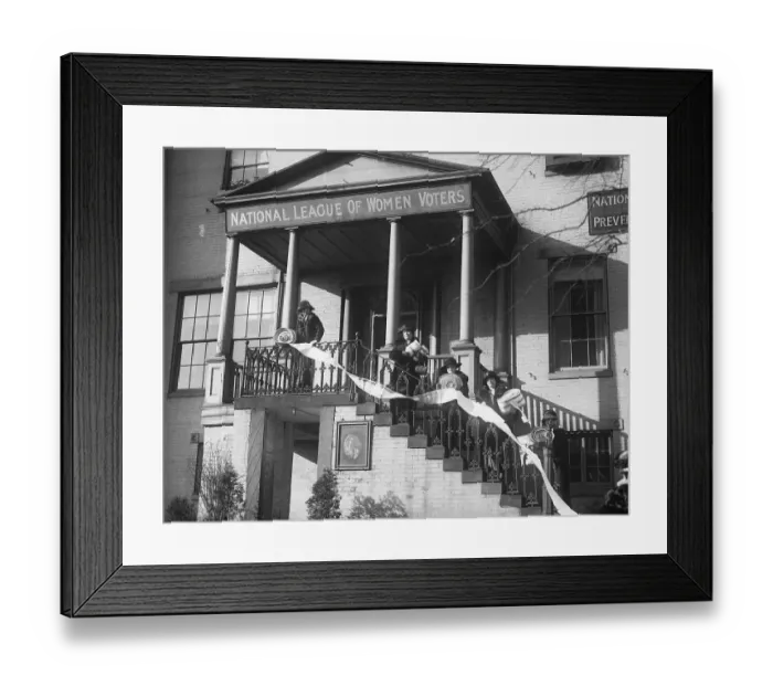 Framed Print : League of Women Voters with Petition Framed Print : League of Women Voters with Petition