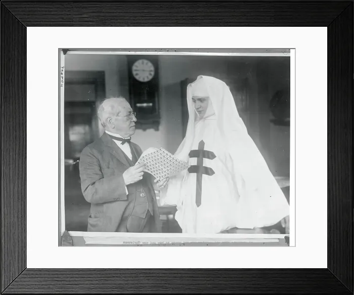 Framed Print : Samuel Gompers Talking with Christmas Seals Representative Framed Print : Samuel Gompers Talking with Christmas Seals Representative