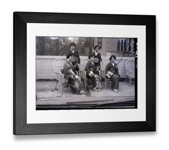 Framed Print : Japanese Jazz Band with Instruments Framed Print : Japanese Jazz Band with Instruments
