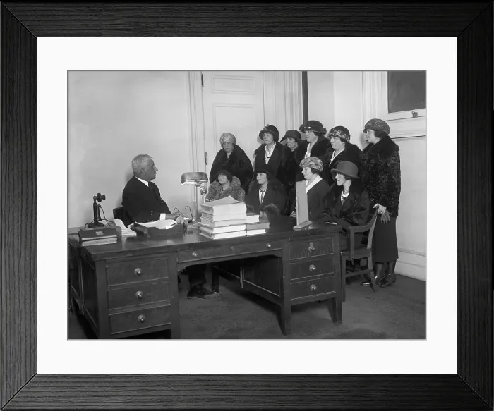 Framed Print : Policewomen With Police Commissioner Framed Print : Policewomen With Police Commissioner