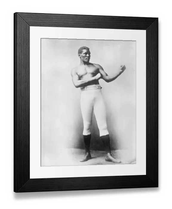 Framed Print : Boxer Peter Jackson in Boxing Stance Framed Print : Boxer Peter Jackson in Boxing Stance
