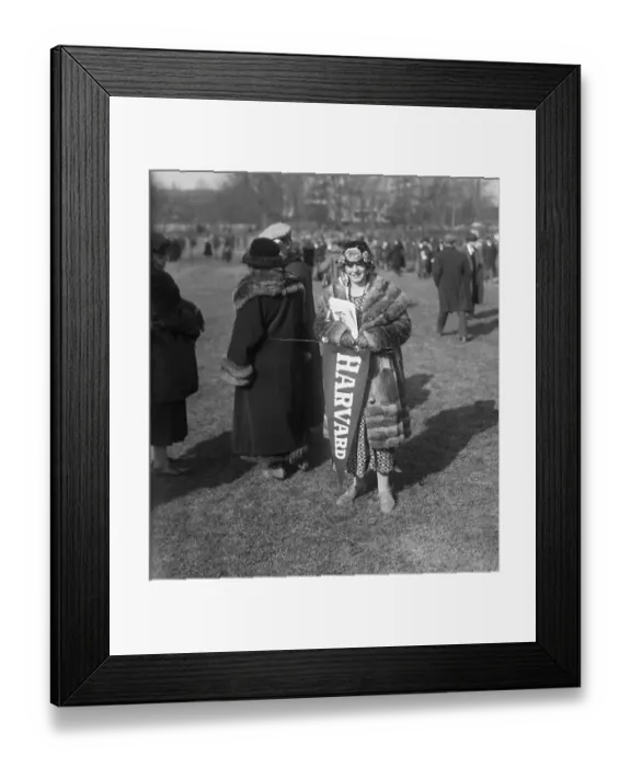 Framed Print : Harvard Fan at Football Game Framed Print : Harvard Fan at Football Game