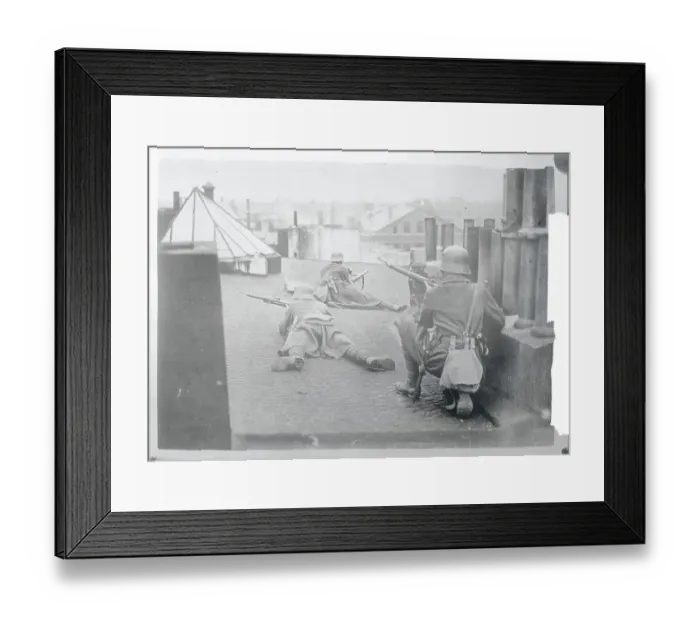 Framed Print : German Troops Hunt Communist Snipers Framed Print : German Troops Hunt Communist Snipers