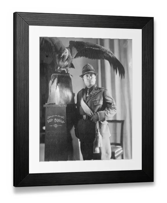 Framed Print : Portrait of Benito Mussolini Framed Print : Portrait of Benito Mussolini