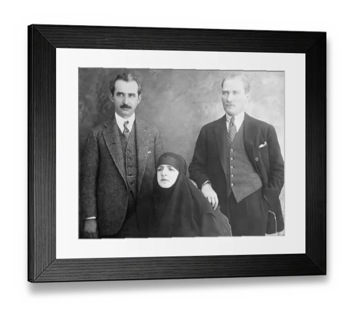 Framed Print : Mustafa Kemal W / Wife And Ismet Pasha Framed Print : Mustafa Kemal W / Wife And Ismet Pasha