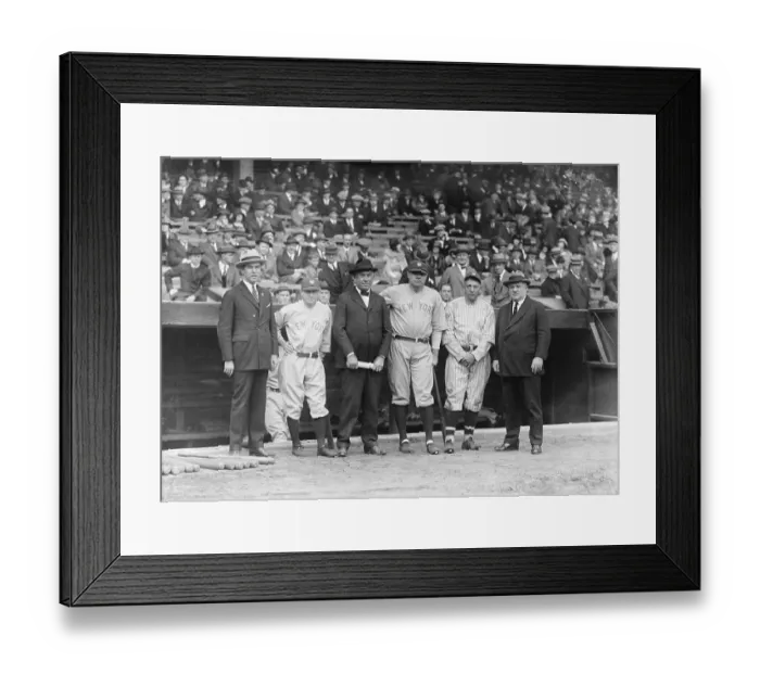 Framed Print : Yankees Posing on Sidelines Framed Print : Yankees Posing on Sidelines