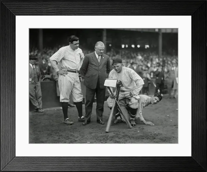 Framed Print : Nick Altrock, Babe Ruth, Manager McGraw and Al Schacht Framed Print : Nick Altrock, Babe Ruth, Manager McGraw and Al Schacht