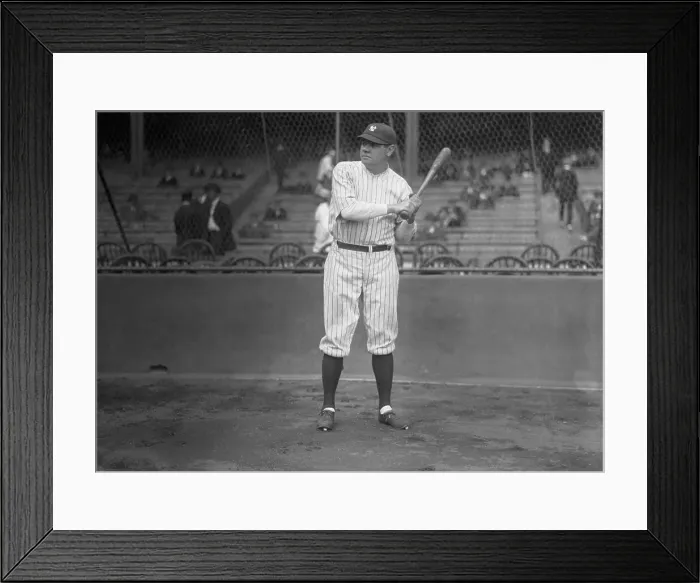 Framed Print : Babe Ruth at Batting Practice