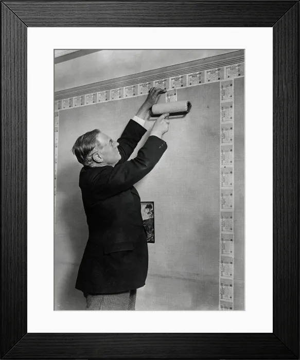 Framed Print : Arthur Croxton Decorating Room with German Marks Framed Print : Arthur Croxton Decorating Room with German Marks