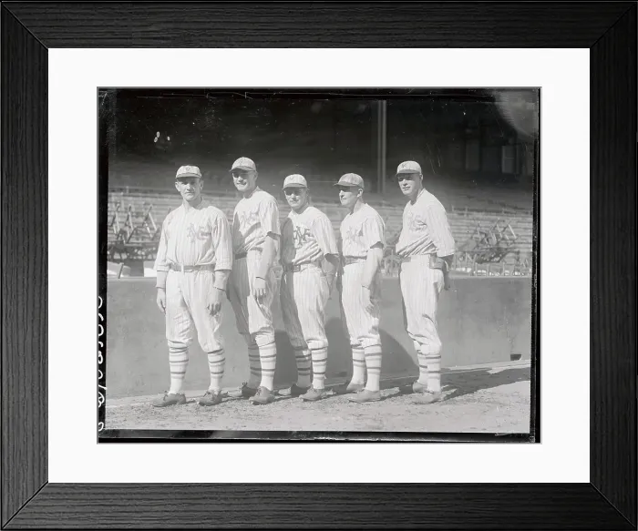 Framed Print : Early Giants Outfielders Posing on Field Framed Print : Early Giants Outfielders Posing on Field