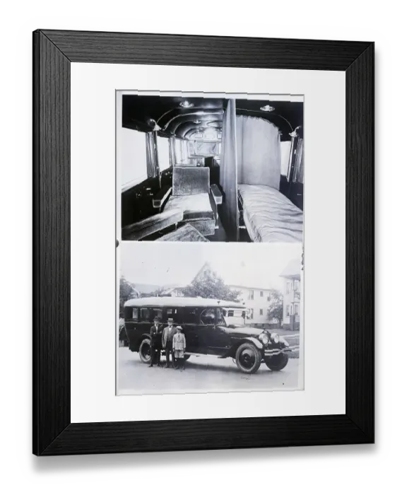 Framed Print : W. K. Kellogg With Giant Car Framed Print : W. K. Kellogg With Giant Car