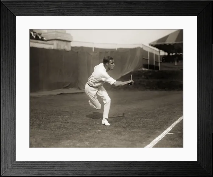 Framed Print : Tilden in Action on the Court Framed Print : Tilden in Action on the Court