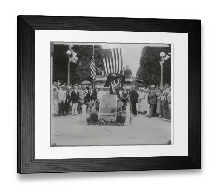 Framed Print : Veterans Gathering at Memorial Framed Print : Veterans Gathering at Memorial