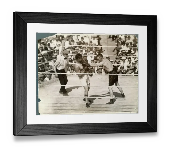 Framed Print : Tom Gibbons Punching Jack Dempsey Framed Print : Tom Gibbons Punching Jack Dempsey