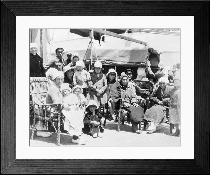Framed Print : Russian Exiles including Women and Children Framed Print : Russian Exiles including Women and Children