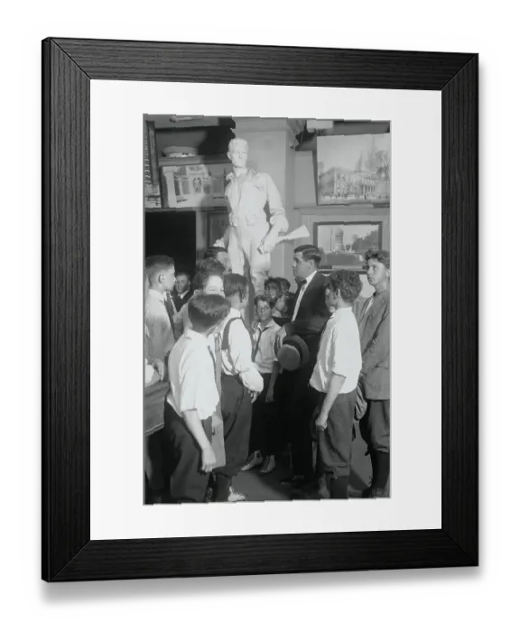 Framed Print : Young Fans Surrounding Babe Ruth Framed Print : Young Fans Surrounding Babe Ruth