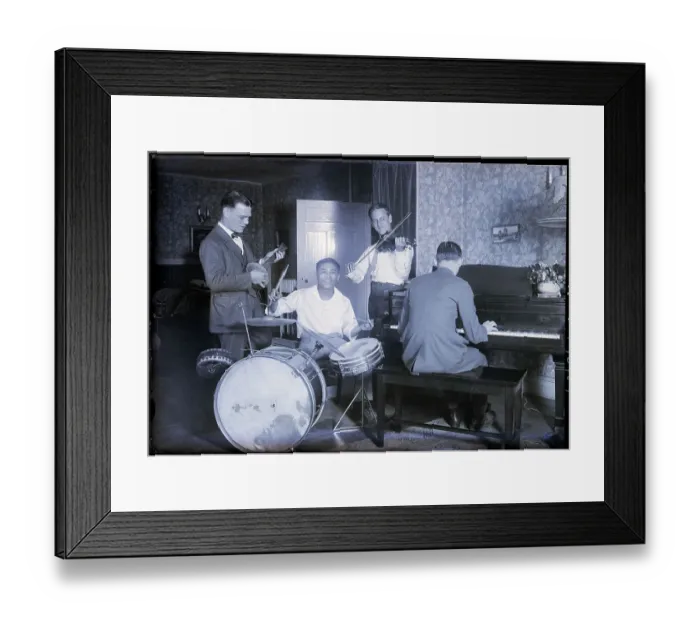 Framed Print : Pancho Villa Playing Drums W / Musicians Framed Print : Pancho Villa Playing Drums W / Musicians