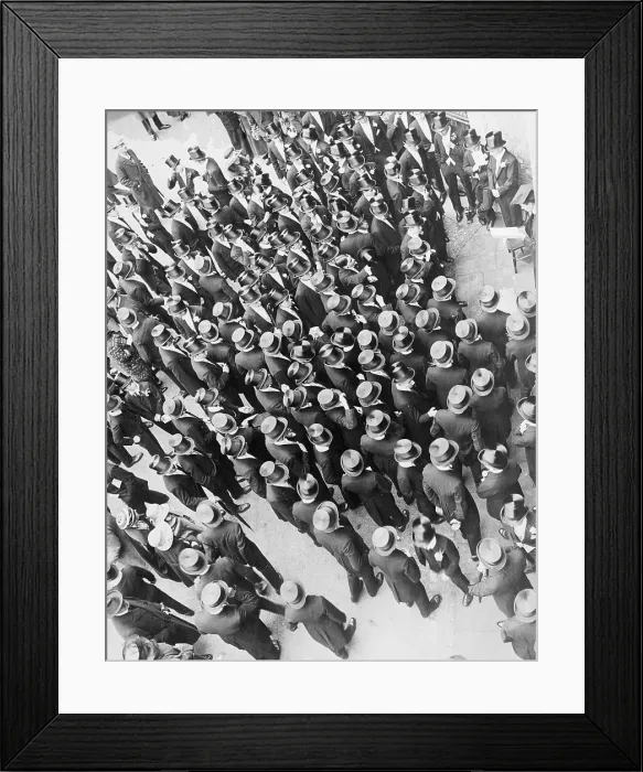 Framed Print : Large Group Of Men Wearing Top Hats Framed Print : Large Group Of Men Wearing Top Hats