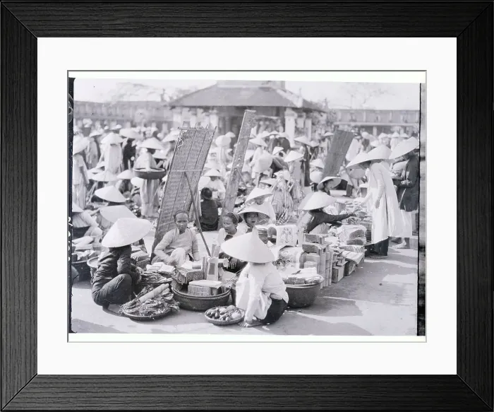Framed Print : Indochinese Bazaar