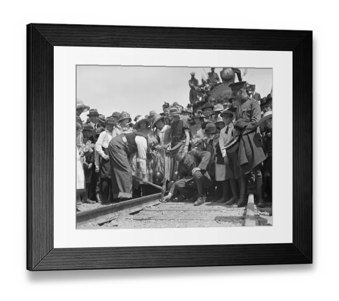 Framed Print : Driving Golden Spike In 1923