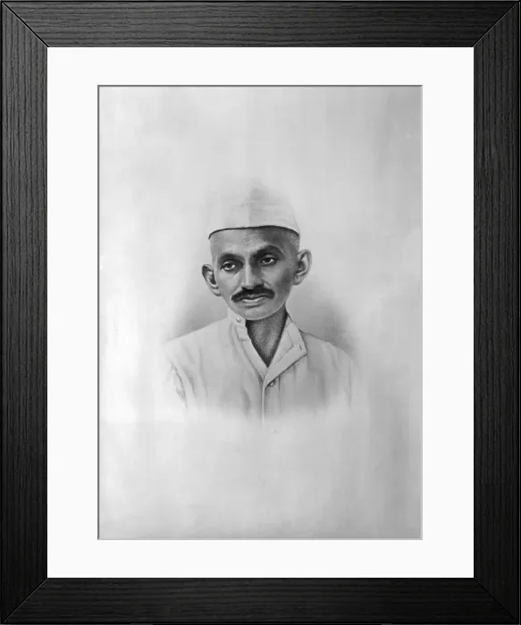 Framed Print : Portrait of Mahatma Gandhi Framed Print : Portrait of Mahatma Gandhi