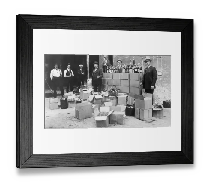 Framed Print : Recovered Alcohol from a Speak-Easy Framed Print : Recovered Alcohol from a Speak-Easy