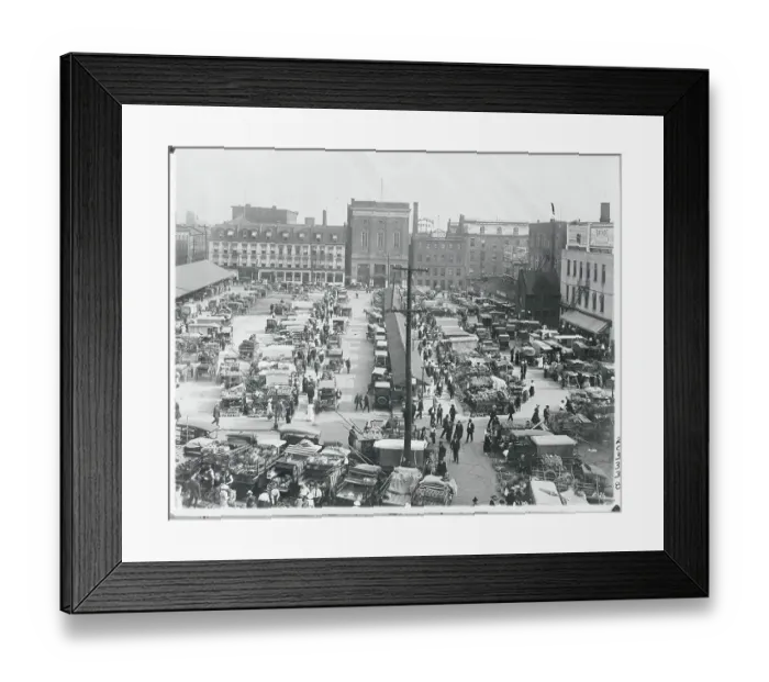 Framed Print : Large Open Market in City Square Framed Print : Large Open Market in City Square