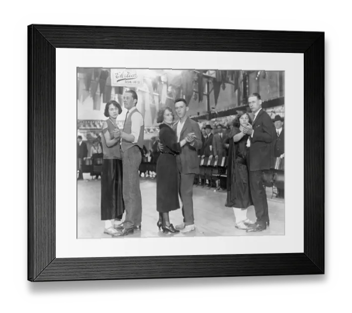 Framed Print : Marathon Dancers At The 40 Hour Mark