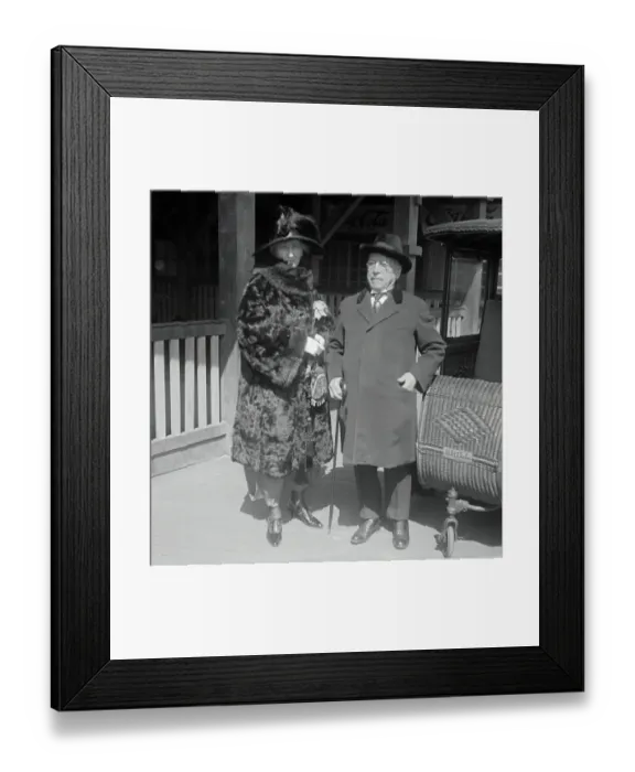 Framed Print : Portrait of Mr. and Mrs. Samuel Gompers Standing by a Window Framed Print : Portrait of Mr. and Mrs. Samuel Gompers Standing by a Window