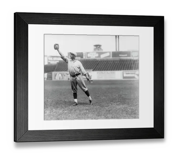 Framed Print : Casey Stengel New York Giant Outfielder Bending for a Catch Framed Print : Casey Stengel New York Giant Outfielder Bending for a Catch