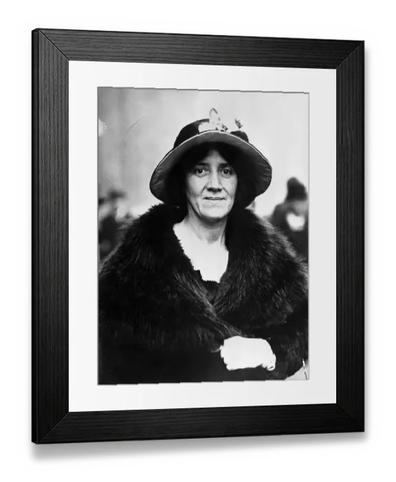 Framed Print : Dr. Marie Stopes Wearing Fur Coat Framed Print : Dr. Marie Stopes Wearing Fur Coat