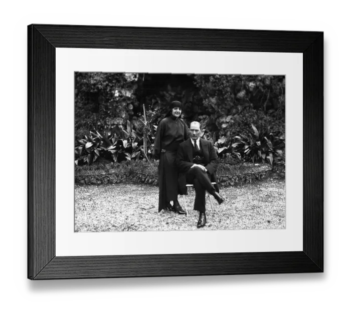 Framed Print : Kemal Pasha Of Turkey Posed W /  Bride