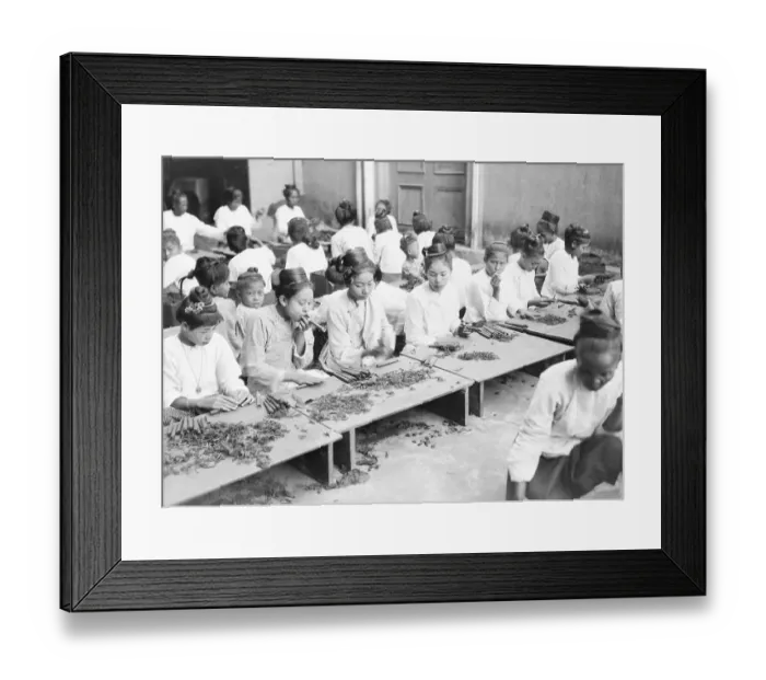 Framed Print : Women Making Cheroots Framed Print : Women Making Cheroots