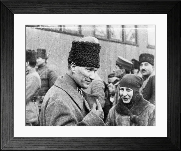 Framed Print : Hallide Hannum Talking with Mustapha Kemal Framed Print : Hallide Hannum Talking with Mustapha Kemal