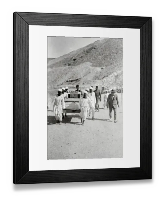 Framed Print : Workers with Treasures from King Tut's Tomb Framed Print : Workers with Treasures from King Tut's Tomb