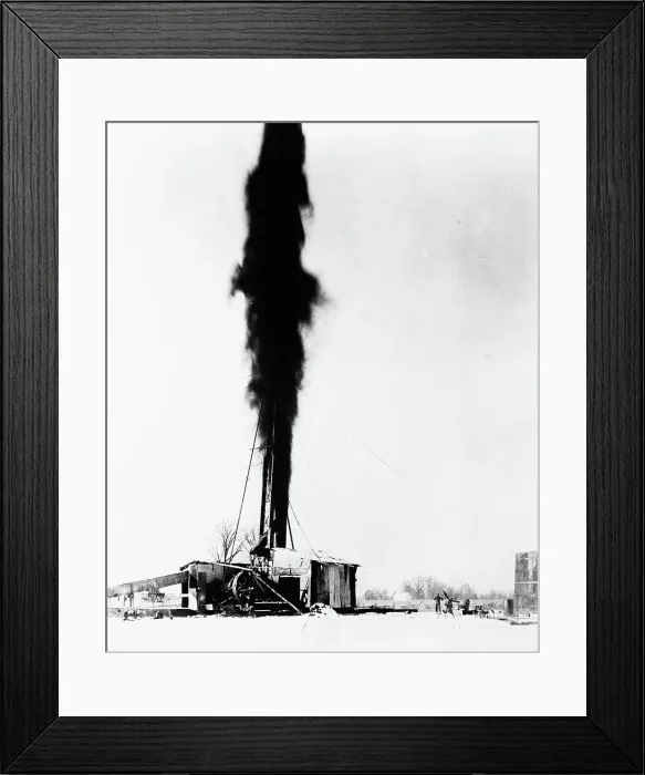 Framed Print : Spewing Oil Gusher Framed Print : Spewing Oil Gusher