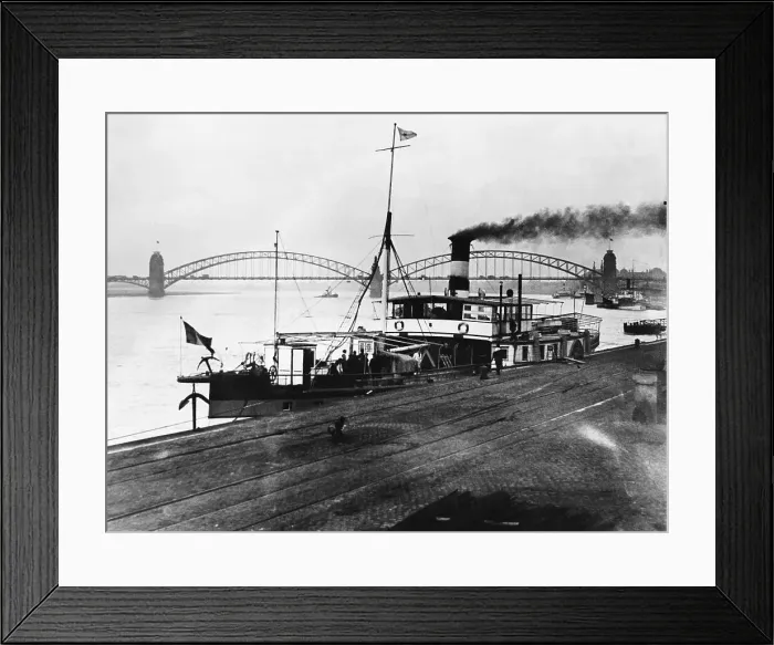 Framed Print : French Gunboat Patrolling Rhine Framed Print : French Gunboat Patrolling Rhine